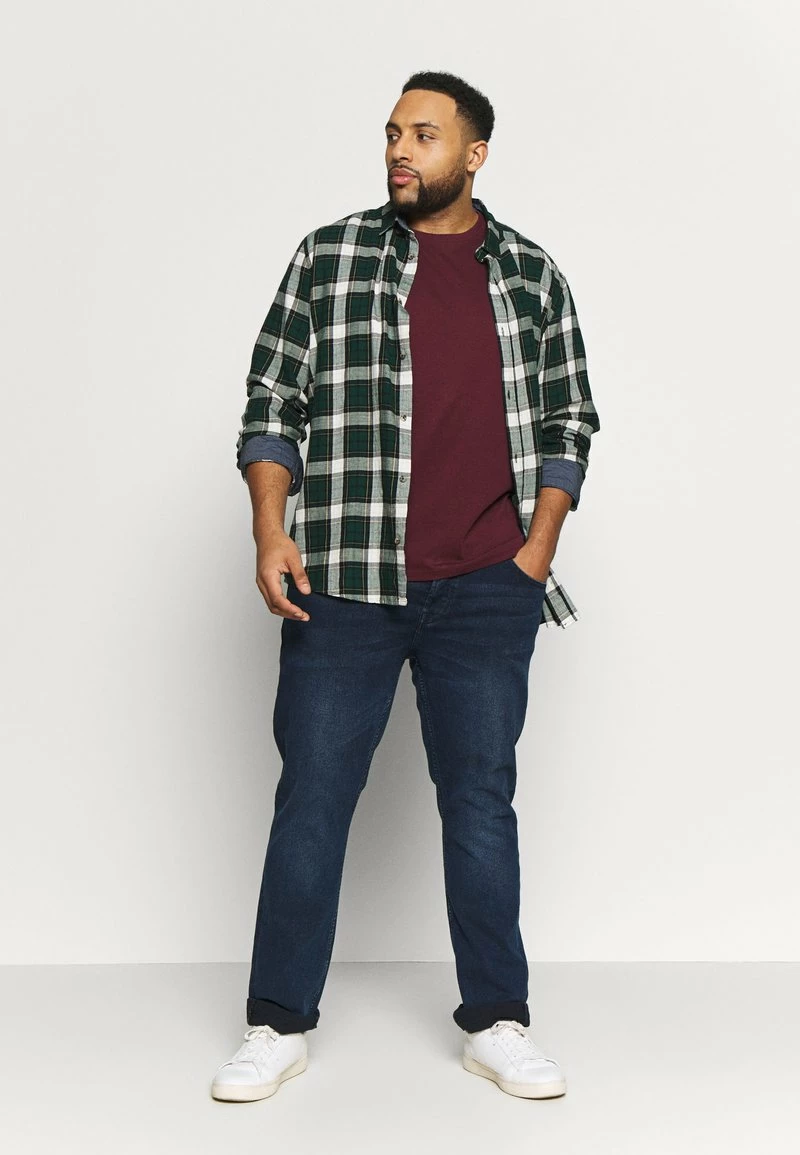 Pier One Hombre 2 PACK - Camiseta Básica - Dark Blue/bordeaux 3 Pier One Hombre 2 PACK - Camiseta Básica - Dark Blue/bordeaux