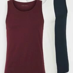 Pier One Hombre 3 PACK - Camiseta Interior - Dark Blue/bordeaux/off-white -Ofertas Pier One Tienda 047f83270e0d4959bc99cbf03388334f