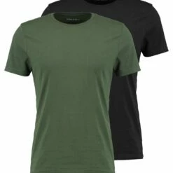 Pier One Hombre 2 PACK - Camiseta Básica - Black -Ofertas Pier One Tienda 05bf152d7b8e414b8ef3b78d9b11b6ff