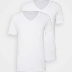 Pier One Hombre 2 PACK - Camiseta Básica - White -Ofertas Pier One Tienda 080dd0916ef948e18ad5bc64ef88608c