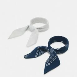 Pier One Unisexo UNISEX 2 PACK - Pañuelo - Grey/dark Blue