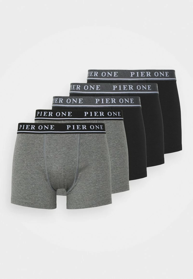 Pier One 5 PACK - Culotte - Black/mottled Dark Grey, Hombre 3 Pier One 5 PACK - Culotte - Black/mottled Dark Grey, Hombre