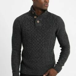Pier One Hombre Jersey De Punto - Mottled Dark Grey
