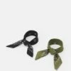Pier One BANDANA 2 PACK UNISEX - Pañuelo - Black/olive, Unisexo -Ofertas Pier One Tienda 0efa672580ec49e29870b0c38b575b42