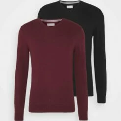 Pier One Hombre 2PACK - Jersey De Punto - Black/bordeaux -Ofertas Pier One Tienda 1401fde1674b40a68d7e1288645f8b9b