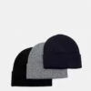 Pier One Unisexo 3 PACK UNISEX - Gorro - Black/grey/dark Blue -Ofertas Pier One Tienda 153a74237c8540a3b5840ea6baf99d8c