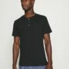 Pier One Hombre LOUNGE HENLEY TEE - Camiseta De Pijama - Black