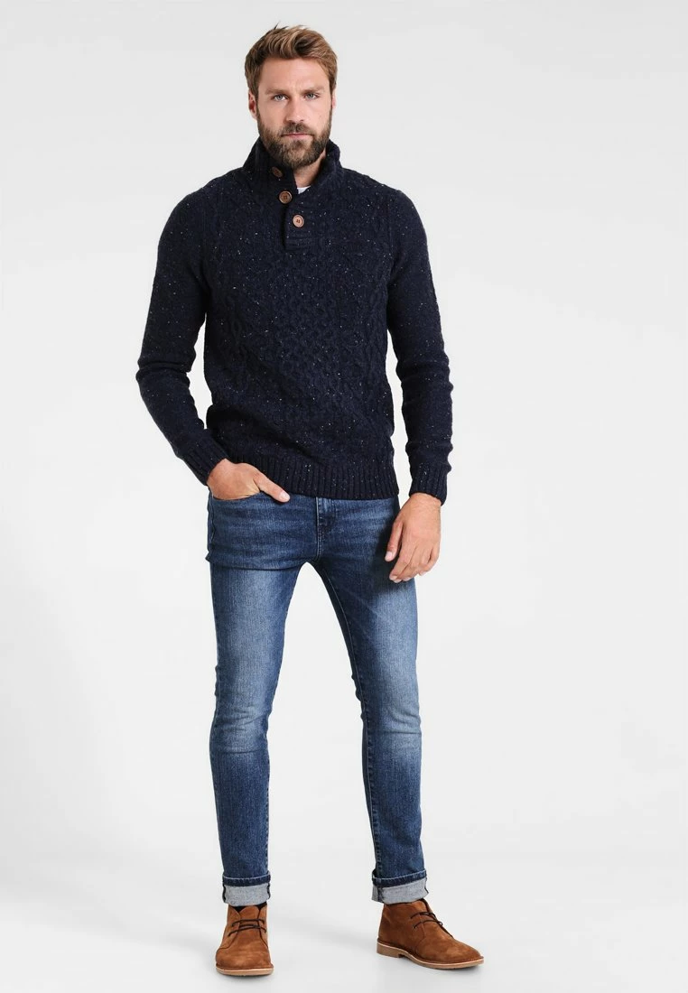 Pier One Hombre Jersey De Punto - Mottled Dark Blue 4 Pier One Hombre Jersey De Punto - Mottled Dark Blue - Imagen 2