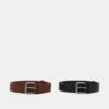 Pier One Unisexo UNISEX 2 PACK - Cinturón - Cognac/black -Ofertas Pier One Tienda 21bf245788ae4822936a14306df44356