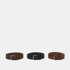 Pier One Unisexo 3 PACK UNISEX - Cinturón - Cognac/brown/black