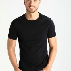Pier One Hombre Camiseta Básica - Black