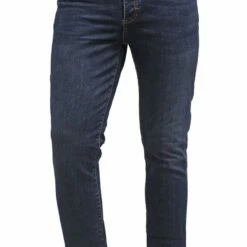 Pier One Hombre DISTRESSED DENIM SLIM FIT - Vaqueros Slim Fit - Dark Blue Denim -Ofertas Pier One Tienda 299452207d81469ba7066ee0a05b0997