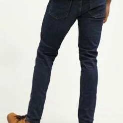 Pier One Hombre DISTRESSED DENIM SLIM FIT - Vaqueros Slim Fit - Dark Blue Denim -Ofertas Pier One Tienda 2e497a10c62240b8ad5729378916a3dd