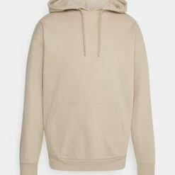 Pier One Hombre PLAIN SKATER HOODIE - Sudadera - Beige