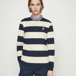 Pier One Polo - Dark Blue/mottled Beige, Hombre