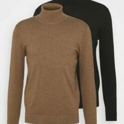 Pier One Hombre 2 PACK - Jersey De Punto - Black/mottled Brown -Ofertas Pier One Tienda 3122488e084f414d9b220d1f3fd8aecc