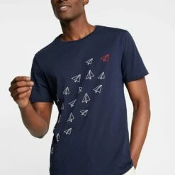 Pier One Hombre Camiseta Estampada - Dark Blue