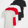 Pier One Hombre 5 PACK - Camiseta Básica - Mottled Light Grey/white/dark Blue -Ofertas Pier One Tienda 375a5aa1098a43d99fac6ae76885cc54