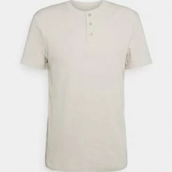 Pier One Hombre LOUNGE HENLEY TEE - Camiseta De Pijama - Beige