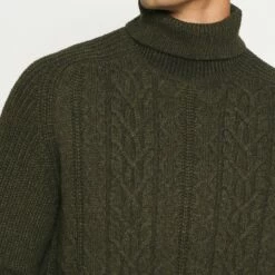 Pier One Hombre NEW CABLE TURTLENECK JUMPER - Jersey De Punto - Mottled Olive -Ofertas Pier One Tienda 4022079f625f4f83ba5d3b7e34b8d34c