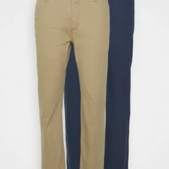 Pier One Hombre 2 PACK - Pantalones Chinos - Dark Blue/tan