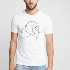 Pier One Camiseta Estampada - White, Hombre
