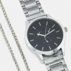 Pier One Unisexo SET UNISEX - Reloj - Silver-coloured -Ofertas Pier One Tienda 4b66fc82b6db4a46b39c7b704b2b9826