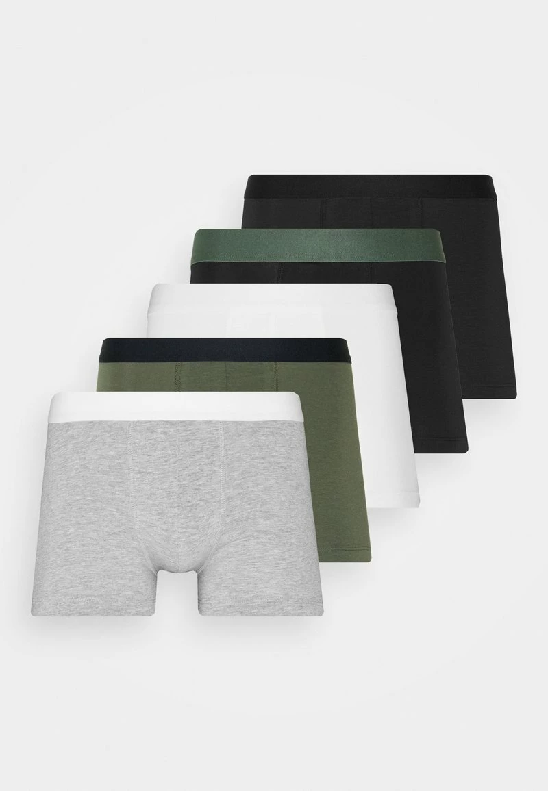 Pier One Hombre 5 PACK - Culotte - Black/khaki/mottled Grey 3 Pier One Hombre 5 PACK - Culotte - Black/khaki/mottled Grey
