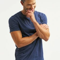 Pier One Hombre Camiseta Básica - Dark Blue