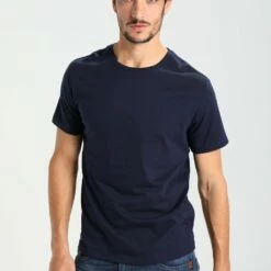 Pier One Hombre Camiseta Básica - Dark Blue