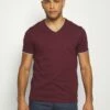 Pier One Hombre Camiseta Básica - Bordeaux -Ofertas Pier One Tienda 50660c0cf6304bb6a6133da4c6917b11