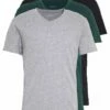 Pier One Hombre 3 PACK - Camiseta Básica - Black, Grey, Green -Ofertas Pier One Tienda 52134d96565747c2b7ae7569c6f97bb0