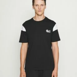 Pier One Hombre SLEEVE BLOCK NEW - Camiseta Estampada - Black/white