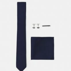Pier One Hombre SET - Pañuelo De Bolsillo - Dark Blue