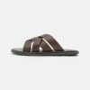 Pier One Hombre LEATHER - Sandalias Planas - Brown -Ofertas Pier One Tienda 572fad510eb843d88d125d75171d5844