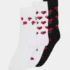 Pier One Hombre VALENTINES SOCK 3 PACK - Calcetines - Black/red/white