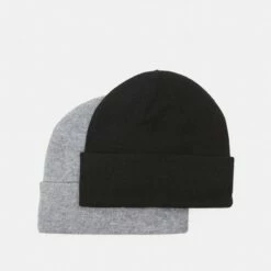 Pier One Unisexo 2 PACK UNISEX - Gorro - Black/grey