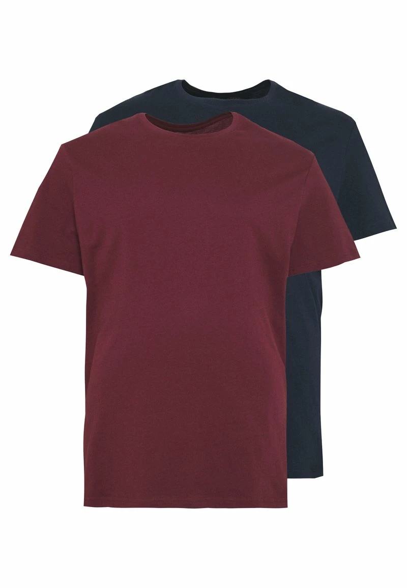 Pier One Hombre 2 PACK - Camiseta Básica - Dark Blue/bordeaux 7 Pier One Hombre 2 PACK - Camiseta Básica - Dark Blue/bordeaux - Imagen 5