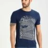 Pier One Hombre Camiseta Estampada - Dark Blue/white -Ofertas Pier One Tienda 64dcfa08cf144e349da187221da4b0a4