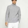 Pier One Hombre NEW CABLE TURTLENECK JUMPER - Jersey De Punto - Light Grey -Ofertas Pier One Tienda 6553a1ed2ec2425d974026e8f175b30b