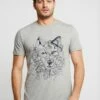 Pier One Hombre Camiseta Estampada - Mottled Grey
