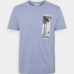Pier One Hombre Camiseta Estampada - Lilac -Ofertas Pier One Tienda 6e931f55dc824214bb4517be91170390