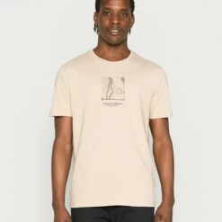 Pier One Hombre Camiseta Estampada - Tan
