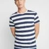 Pier One Hombre Camiseta Estampada - Dark Blue/white -Ofertas Pier One Tienda 7321530a07b844b3b835fa112b3423ec