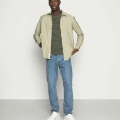 Pier One 3 PACK - Camiseta Básica - Black/grey/green, Hombre