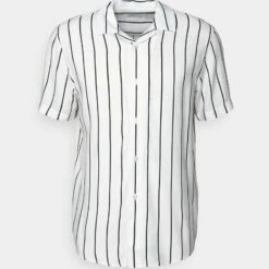 Pier One Hombre 2 PACK - Camisa - Black/white -Ofertas Pier One Tienda 7c88593f099f4d6e815826857aeeb0c6