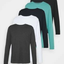 Pier One Hombre 5 PACK - Camiseta De Manga Larga - Dark Blue/turquoise/white -Ofertas Pier One Tienda 852b1adeb3684c1fb9aafb1a1a50eb45