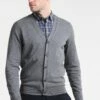 Pier One Hombre Chaqueta De Punto - Dark Grey Melange -Ofertas Pier One Tienda 89964db05255445fb08c0030c9180840