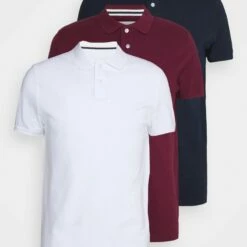 Pier One Hombre 3 PACK - Polo - Bordeaux/white/dark Blue -Ofertas Pier One Tienda 919efcdef1fb44a8aad58897d4dff9e4