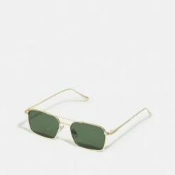 Pier One Unisexo UNISEX - Gafas De Sol - Gold-coloured/green